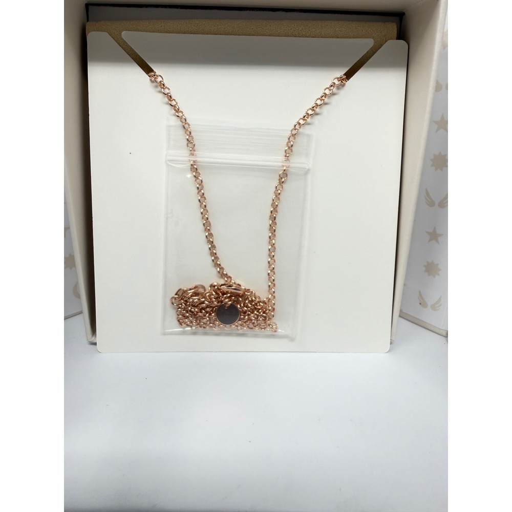 Bomb Party Halo Moonstone Mother of Pearl Rose Gold Necklace Earrings Set - Picture 6 of 7